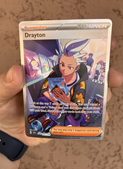 Drayton Full Art, Pokemon Near Mint, Surging Sparks, Illustration Rare, 244/191 - Image 5