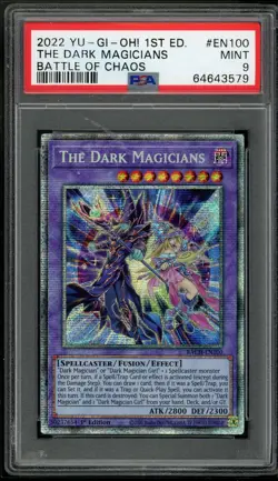 The Dark Magicians BACH0EN100 1st Edition Starlight Rare Yugioh PSA 9 *579 - Image 1