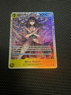 Bandai Nico Robin EB03 SR Full Art Holo 8000 Power One Piece Card EB03-055 - Image 1