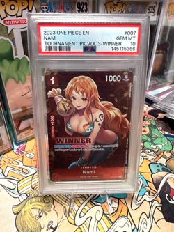2023 ONE PIECE PROMOS TOURNAMENT PACK VOL.3-WINNER #007 NAMI PSA 10 - Image 1
