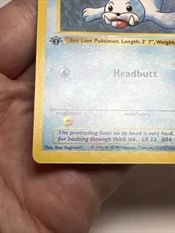 LP Seel Shadowless 1st Edition 41/102 Non-Holo Base Set AUTHENTIC Pokemon Card - Image 5