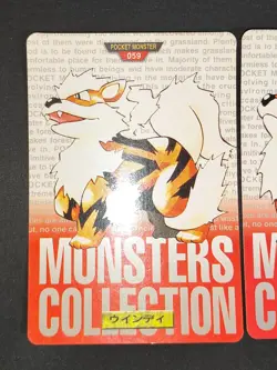 Growlithe 058 Red Bandai Carddass Pokemon card Arcanine 059 set Japanese eb223 - Image 3
