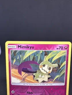 2019 Pokemon TCG Mimikyu 112/181 Reverse Holo Rare Sun & Moon Team Up NM Card - Image 3