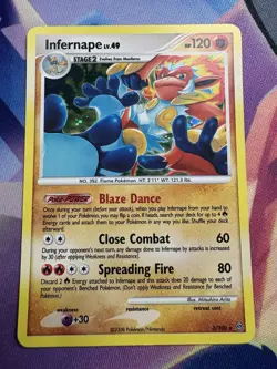 Pokemon TCG Infernape Holo Rare Card 3/100 Stormfront 2008 Vintage - Image 1