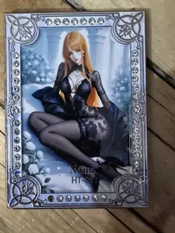 One Piece CCG Goddess Nami Metal Card - Sexy Black Lingerie - Image 1