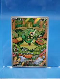 Pokemon TCG Snivy Illustration Holo Card 087/086 SV Black Bolt English Edition - Image 1