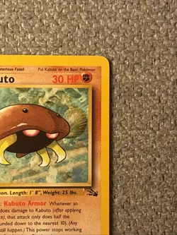 Pokemon TCG Kabuto 50/62 Fossil Regular Unlimited Common Card LP Condition - Image 3