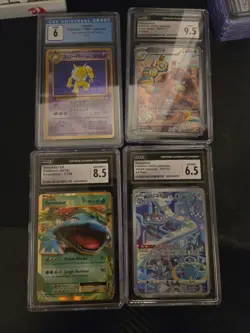12 Cgc Graded Cards Pokemon Vintage, Shiney And Modern - Image 3