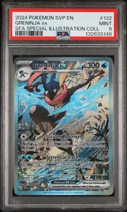 Greninja Ex SVP132 PSA 9 Shrouded Fable Black Star Promo Pokemon Card Game - Image 1