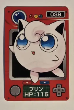 Jigglypuff 039 Vintage Mini Carddass Pokemon Zukan Pokdex Card Japanese NINTENDO - Image 1