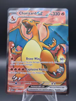 Pokemon Charizard ex 183/165 Full Art Ultra Rare Holo Scarlet & Violet 151 Card - Image 1