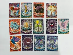 LOT OF 13 POKEMON CARDS TOPPS BLUE LABEL GENGAR 94 WEEZING 110 MEOWTH 52 MP-DMG - Image 1