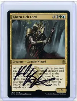 Kheru Lich Lord Khans of Tarkir Rare Signed Artist Proof MTG - Image 1
