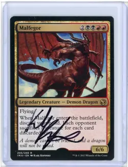 Malfegor Iconic Masters Rare Signed Artist Proof MTG - Image 1