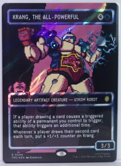Krang, the All-Powerful [New, Near Mint] Borderless *Surge Foil* {TMNT MTG} - Image 1
