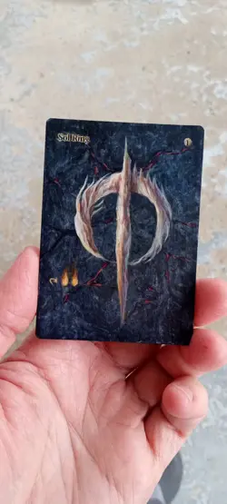 MtG Sol Ring Full Magic Altered Hand Painted Art Original Alter - Image 1