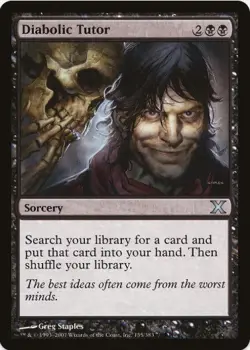1 x Diabolic Tutor - 10th Edition - LP - MTG - EOF - Image 1