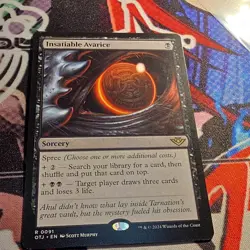 Magic: The Gathering Insatiable Avarice Rare Sorcery Black OTJ 2024 91 - Image 1