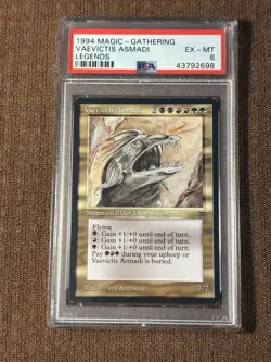 Vaevictis Asmadi, Legends (PSA 6) ENGLISH Magic the Gathering MTG - Image 1