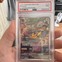 Pokemon TCG Pikachu 173/165 Scarlet & Violet Illustration Rare Holo PSA 9 - Image 1