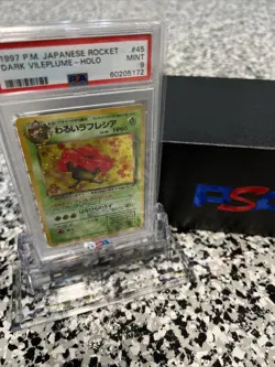 1997 Pokemon Japanese Team Rocket Dark Vileplume Holo W/swirl #045 PSA 9 Mint - Image 2