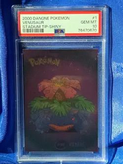 Danone Venusaur Stadium Tip - Shiny #1 Gem Mint PSA 10 Pokemon Graded Slab - Image 1