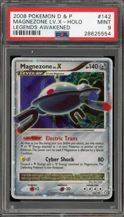 Pokemon Magnezone Lv.X Legends Awakened Holo Ultra Rare #142 PSA 9 Mint - Image 1