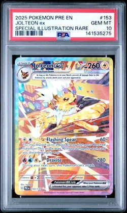 PSA 10 2025 POKEMON PRISMATIC EVOLUTIONS SPECIAL ILLUSTRATION RARE JOLTEON EX - Image 1