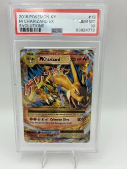 Pokemon TCG M Charizard EX 13/108 Evolutions 2016 Ultra Rare Holo PSA 10 GEM MT - Image 1