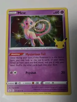 Mew 11/25 Holo Rare Pokemon TCG Celebrations 25th Anniversary - Image 1
