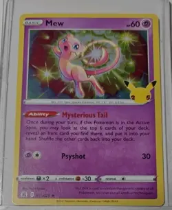 Mew 11/25 Holo Rare Pokemon TCG Celebrations 25th Anniversary - Image 3