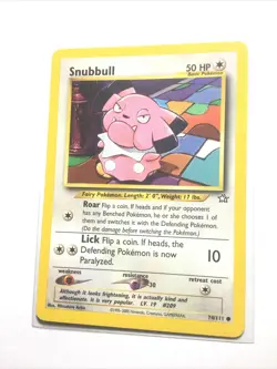 SNUBBULL - 74/111 - Neo Genesis - Pokemon Card - NM - Image 1