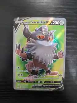 2022 Pokemon Galarian Perrserker V (Full Art) 183/196 Swsh11: Lost Origin Holo - Image 1