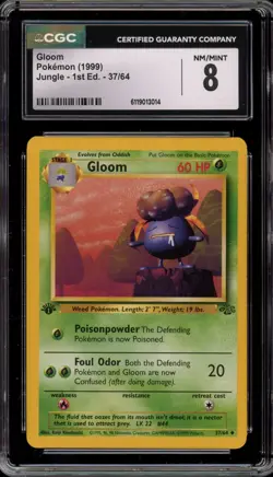 Pokemon Gloom Jungle 1st Edition #37 CGC 8 - Image 1