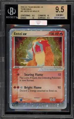 Pokemon Entei ex EX Team Magma Vs Team Aqua Holo Ultra Rare #91 BGS 9.5 - Image 1
