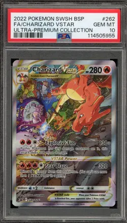 Pokemon Charizard VSTAR Ultra-Premium Coll. Full Alt Art Promo SWSH262 PSA 10 - Image 1
