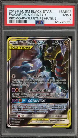 Pokemon Garchomp & Giratina GX Power Partnership Tin Full Art Promo SM193 PSA 9 - Image 1
