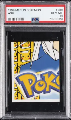 1999 MERLIN POKEMON #239 ASH PSA 10 - Image 1