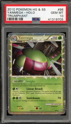 Pokemon Yanmega Prime Triumphant Holo Ultra Rare #98 PSA 10 Gem Mint - Image 1