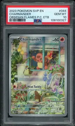Pokemon Center Stamp Promo Charmander Obsidian Flames ETB SVP EN 044 PSA 10 - Image 1