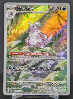 Pokemon Nidoking #174/165 English MEW Scarlet & Violet 151 Illustration Rare - Image 1