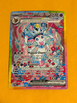 2025 Pokemon Prismatic Evolutions Sylveon ex Full Art SIR #156/131 NM- - Image 1