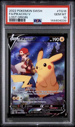 Pokemon Pikachu V TG16 Lost Origin Trainer Gallery Rare FRESH PSA 10 GEM MINT !! - Image 1