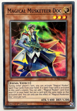 SPWA-EN017 Magical Musketeer Doc Super Rare 1st Edition Near Mint YuGiOh Card - Image 1