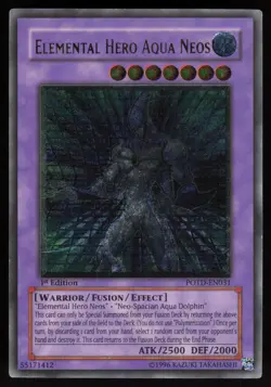 Elemental Hero Aqua Neos POTD-EN031 Ultimate Rare 1st Edition UDE Yu-Gi-Oh MP1 - Image 1