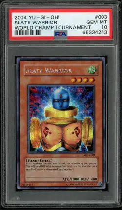 Slate Warrior WC4-003 Secret Rare Promo Yugioh PSA 10 *243 - Image 1