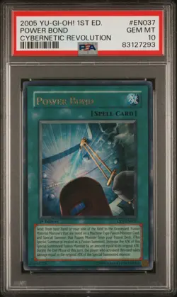 Power Bond CRV-EN037 1st Edition Ultra Rare Yugioh PSA 10 *293 - Image 1