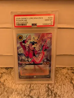 2025 Disney LORCANA ENCHANTED PSA 10 POWERLINE Gem Mt World’s Greatest Rock Star - Image 1