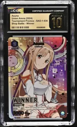 2024 UNION ARENA JPN UAPR-PROMOS #036 ASUNA SHOP BTL FEB '24-WINNER PRIZE CGC 10 - Image 1