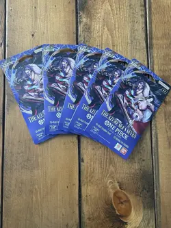 Lot of 5 One Piece OP-14 The Azure Sea's Seven Sleeved Booster Packs English - Image 1